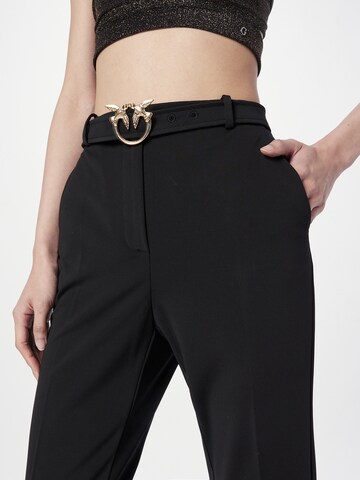 PINKO Regular Trousers with creases 'POTENZA' in Black