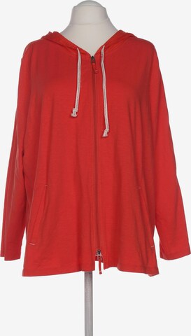 SAMOON Sweatshirt & Zip-Up Hoodie in 4XL in Orange: front