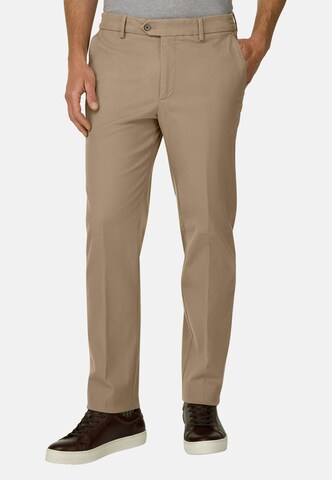Coupe slim Pantalon chino Boggi Milano en beige : devant