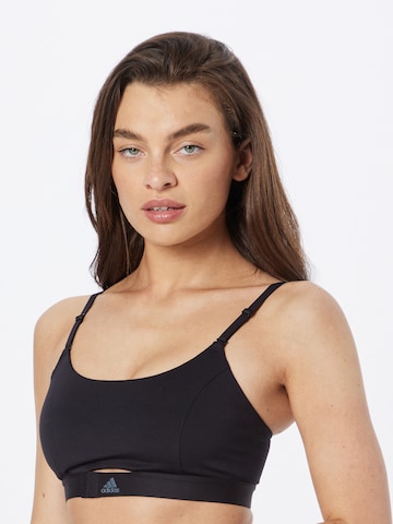 Bustier Soutien-gorge de sport 'Aeroimpact Luxe Light-Support' ADIDAS SPORTSWEAR en noir : devant