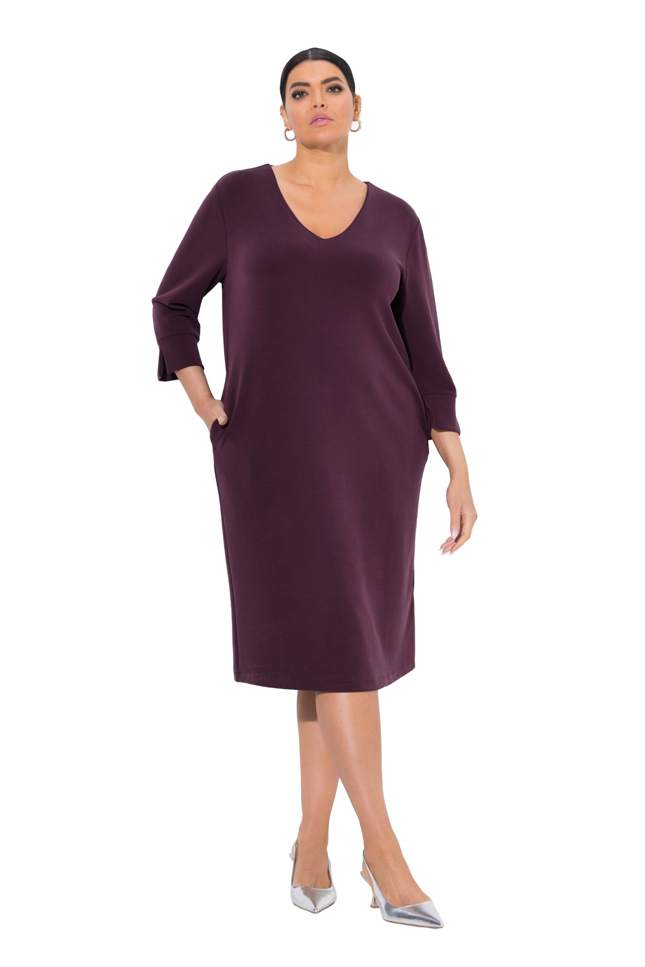 Rochie de la Ulla Popken pe mov: față