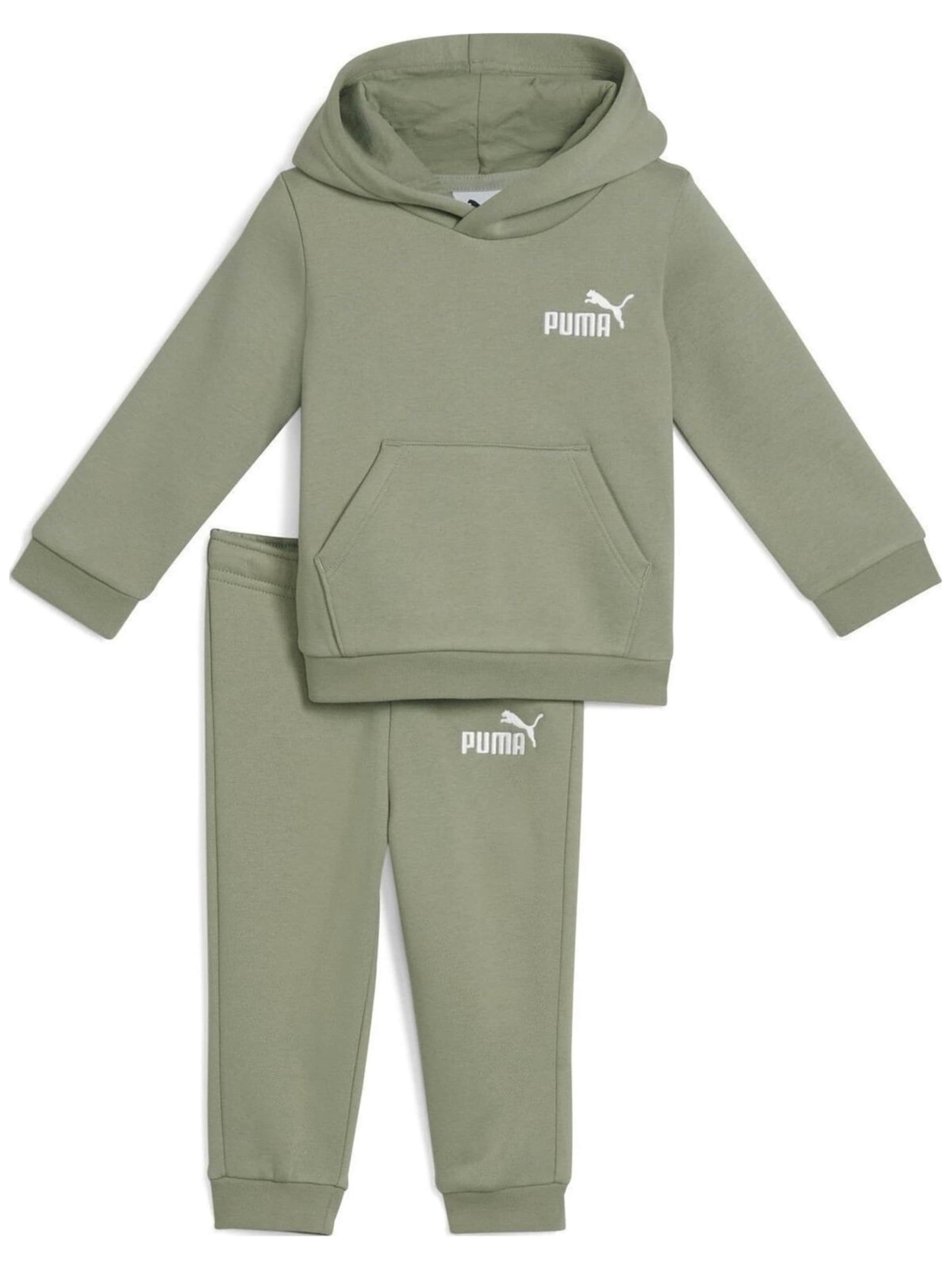 PUMA Sweat jacket 'Puma Minicats Loungewear Set Fl Inf Lux Army' in Green: front