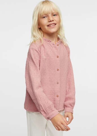 MANGO KIDS Blouse 'Andes' in Roze: voorkant