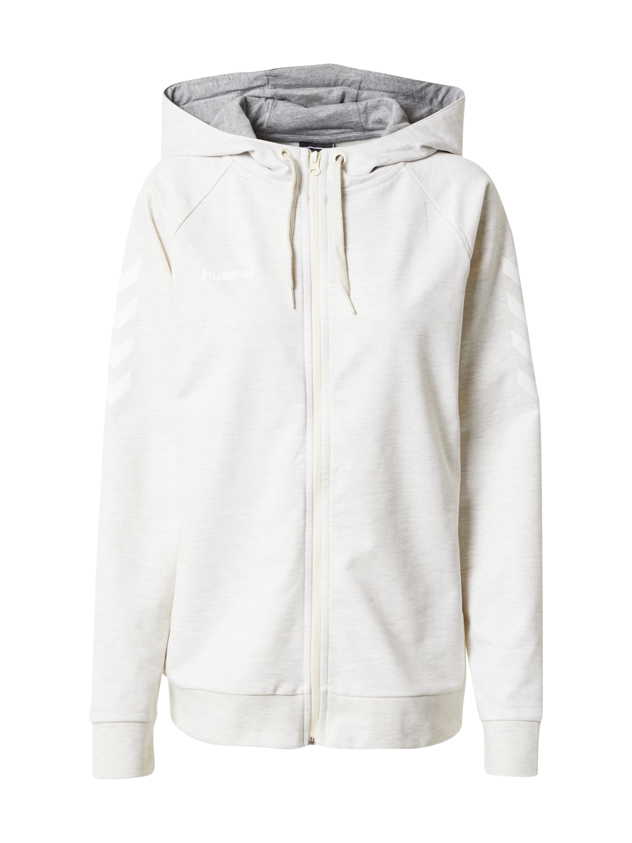 Hummel Sportssweatjakke i hvid / uldhvid, Produktvisning