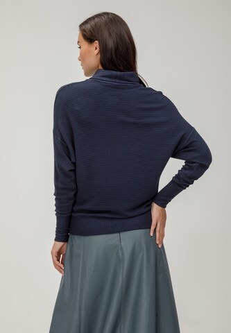 HELMIDGE Rollkragenpullover in Blau: predná strana