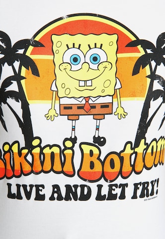 LOGOSHIRT Shirt 'Spongebob – Bikini Bottom' in White