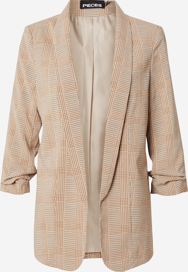 PIECES Sako 'PCBOSELLA' u boja devine dlake (camel) / taupe siva / bijela, Pregled proizvoda
