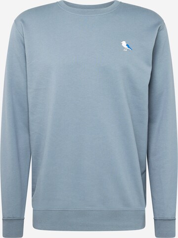 Cleptomanicx Sweatshirt 'Embro Gull' in Blue: front