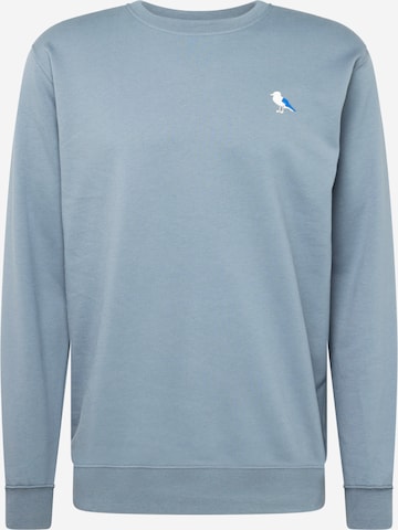 Cleptomanicx Sweatshirt 'Embro Gull' in Blau: predná strana