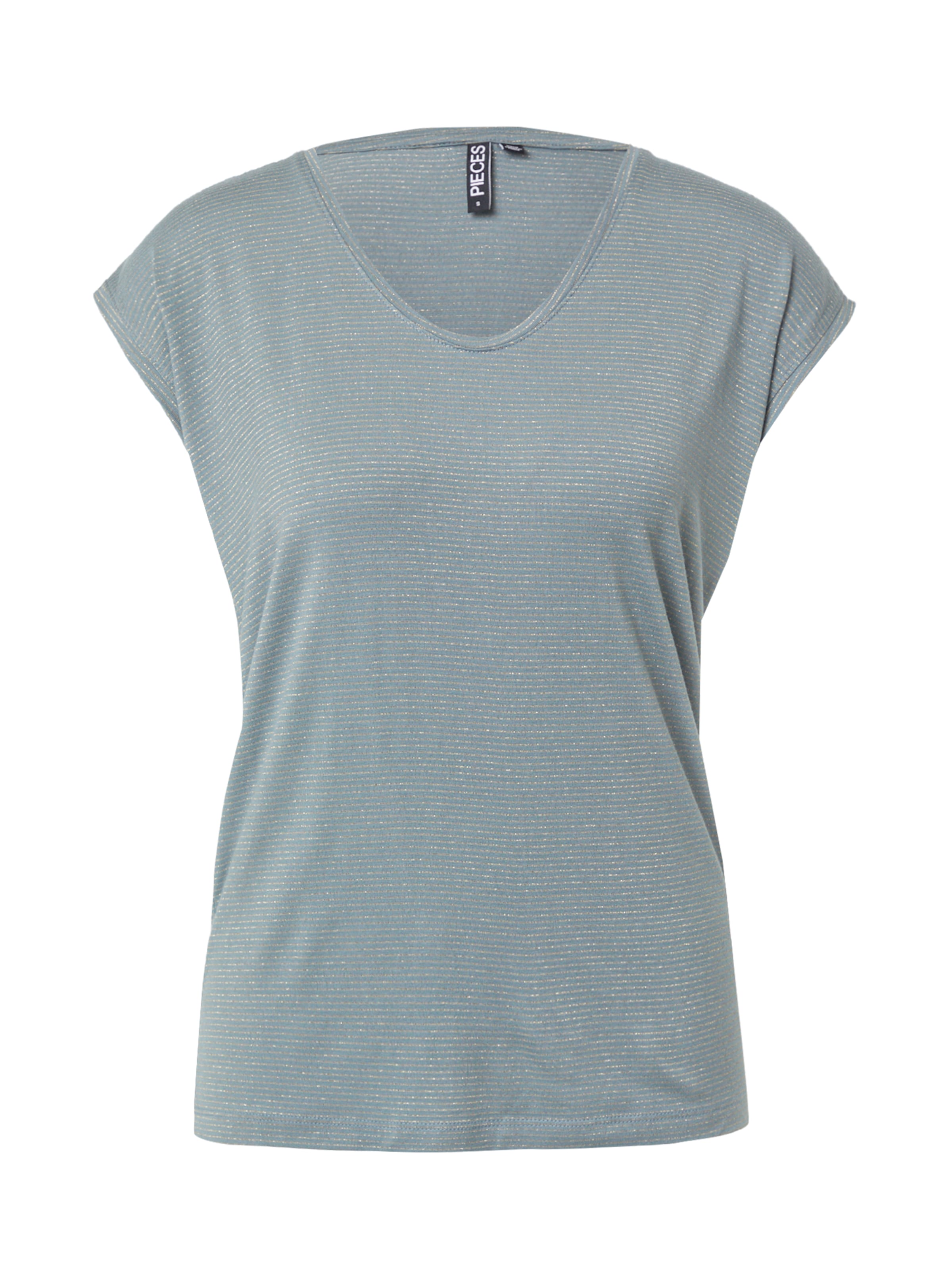 PIECES Shirt 'Billo' in Grey: front