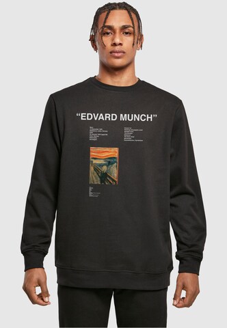 Merchcode Sweatshirt 'Apoh - Munch Edvard' in Zwart: voorkant