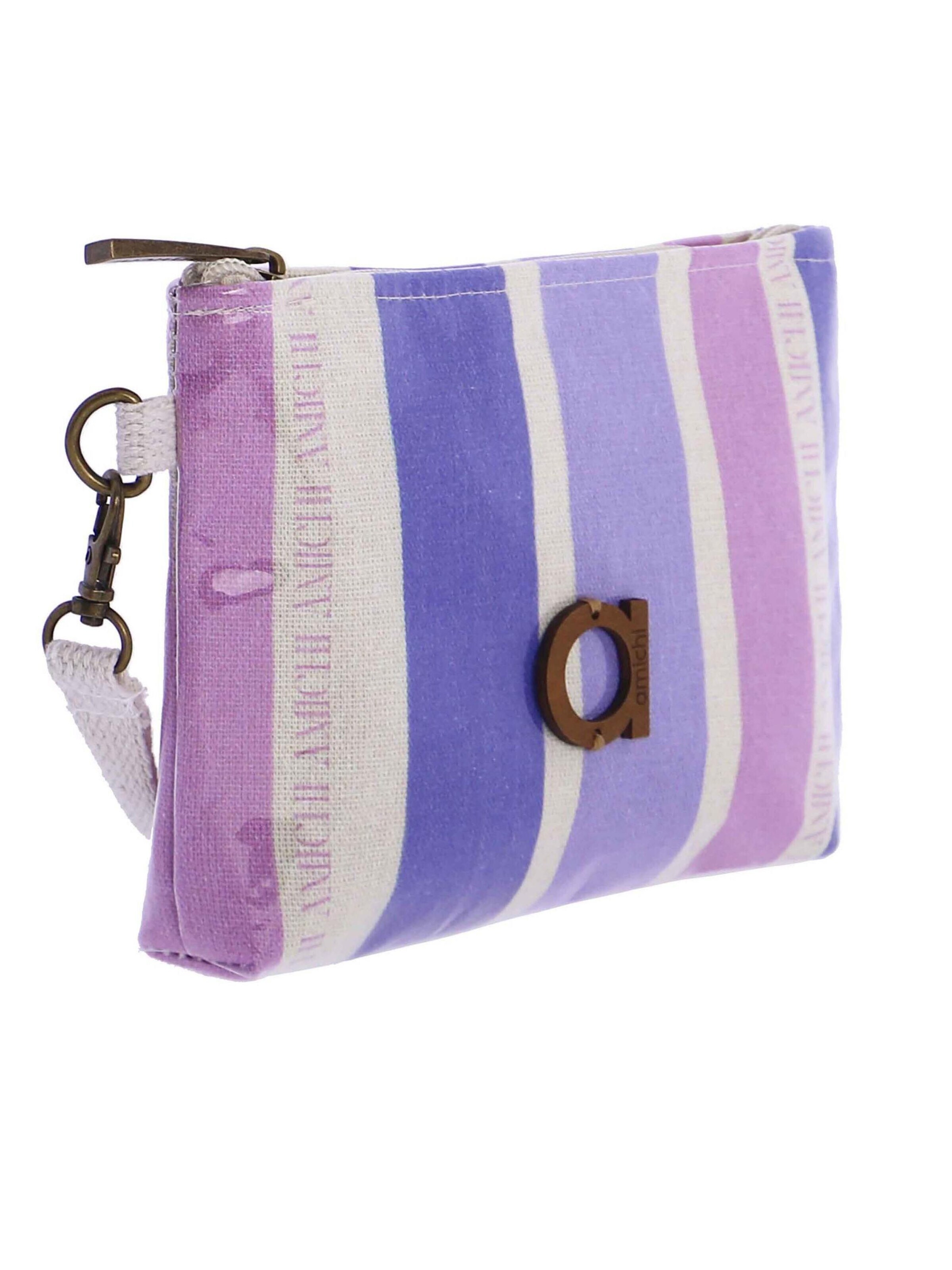 Amichi - Bolso de mano 'Bolso de playa neceser para mujer Tonga de lona con cremallera' en Mezcla de colores