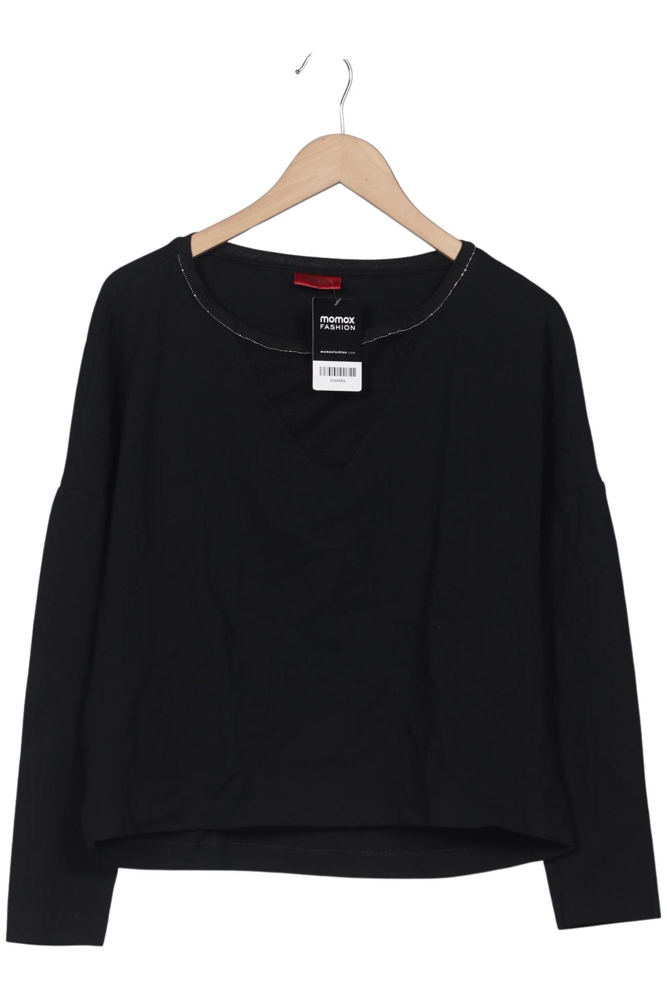 HUGO Sweatshirt & Zip-Up Hoodie in XL in Black: front