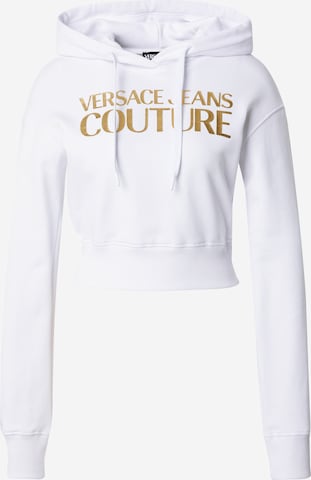 Bluză de molton de la Versace Jeans Couture pe alb: față