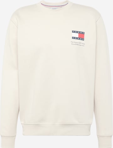 Sweat-shirt 'Essential' Tommy Jeans en beige : devant