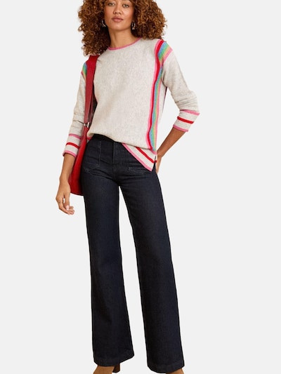 love & roses Pullover i lysegrå / grøn / lyserød / rød, Produktvisning