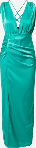 Misspap - Vestido de gala en verde: frente