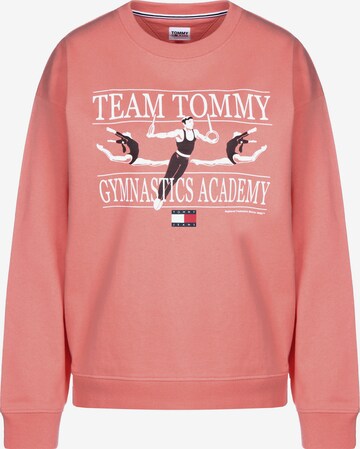 Tommy Jeans Sweatshirt 'Relaxed Gym' in Orange: predná strana