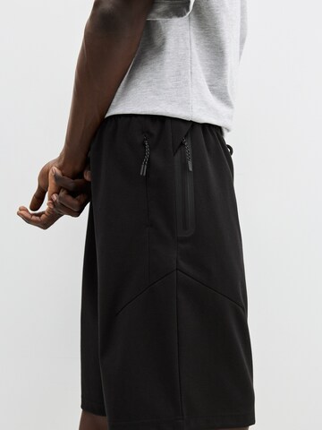 Pull&Bear Wide leg Trousers in Black
