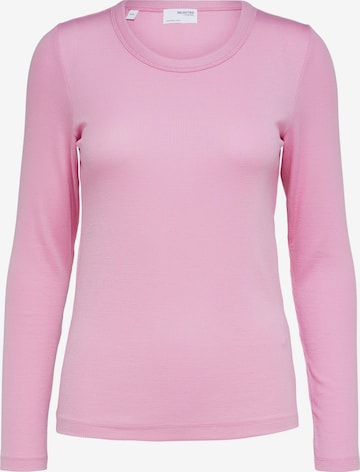 T-shirt 'DIANNA' SELECTED FEMME en rose : devant