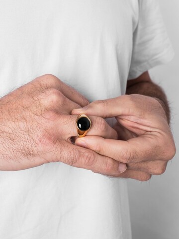 Akitsune Ring 'Coruscent Ring Gold-Onyx' in Gold