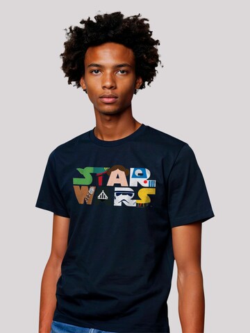F4NT4STIC T Shirt 'Star Wars' in Blau: Vorderseite