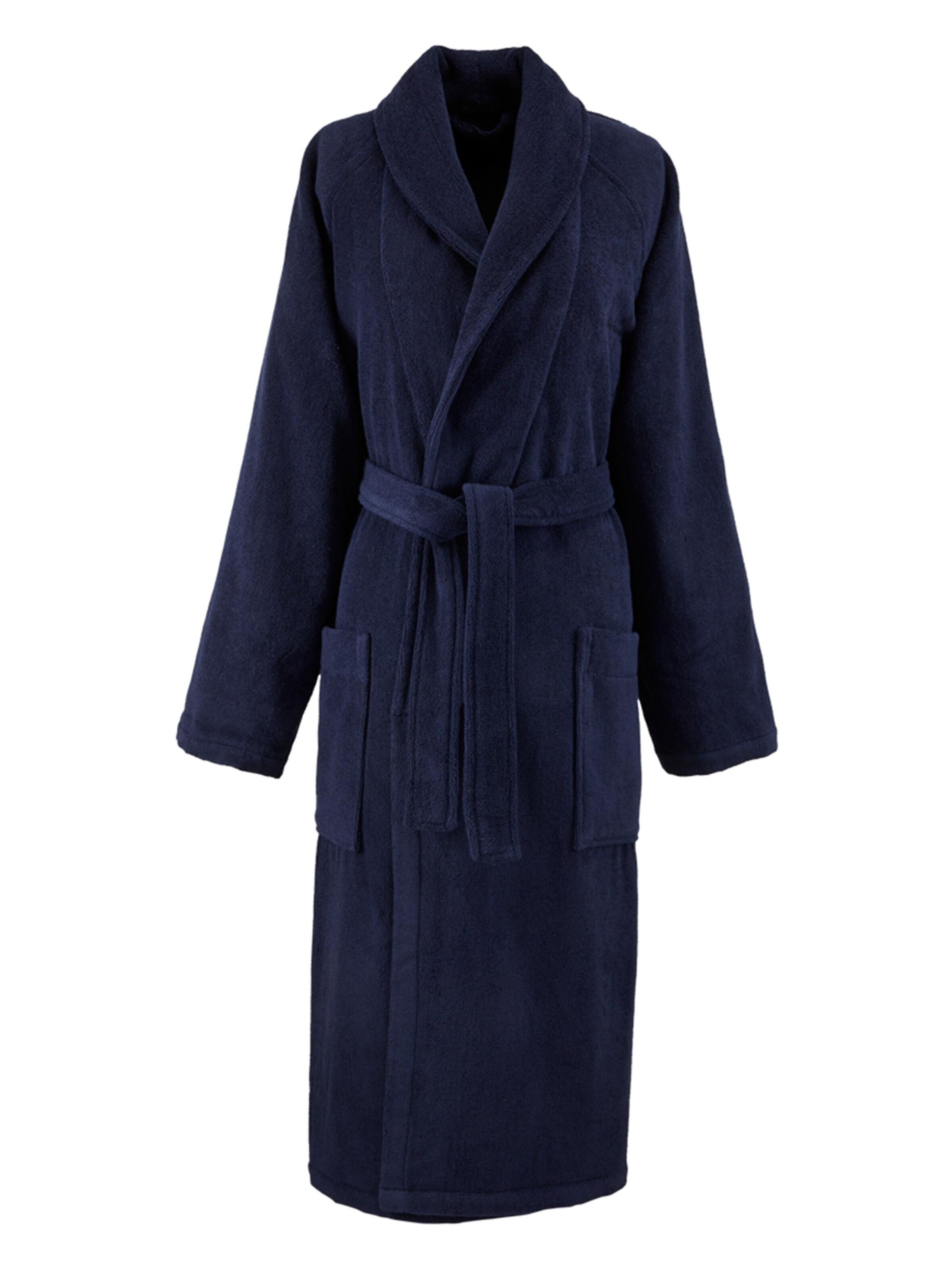 Ralph Lauren Home Long Bathrobe 'DULANEY' in Blue: front