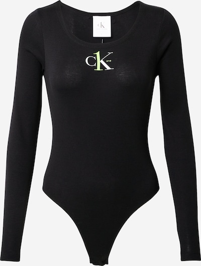 Calvin Klein Jeans Shirtbody in limette / schwarz / weiß, Produktansicht