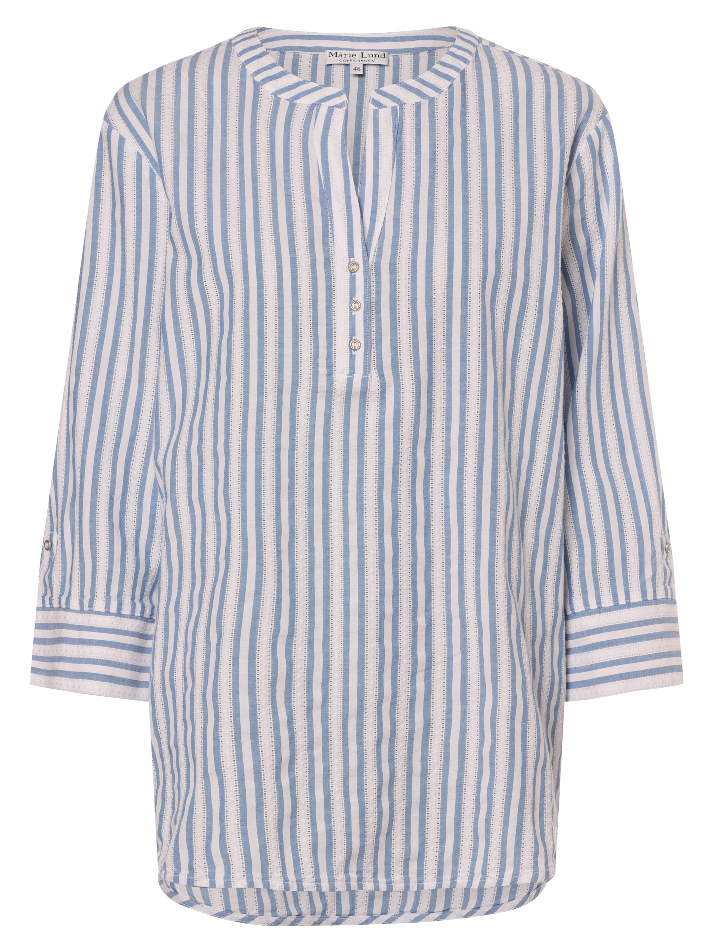 Marie Lund Bluse in Blau: Vorderseite
