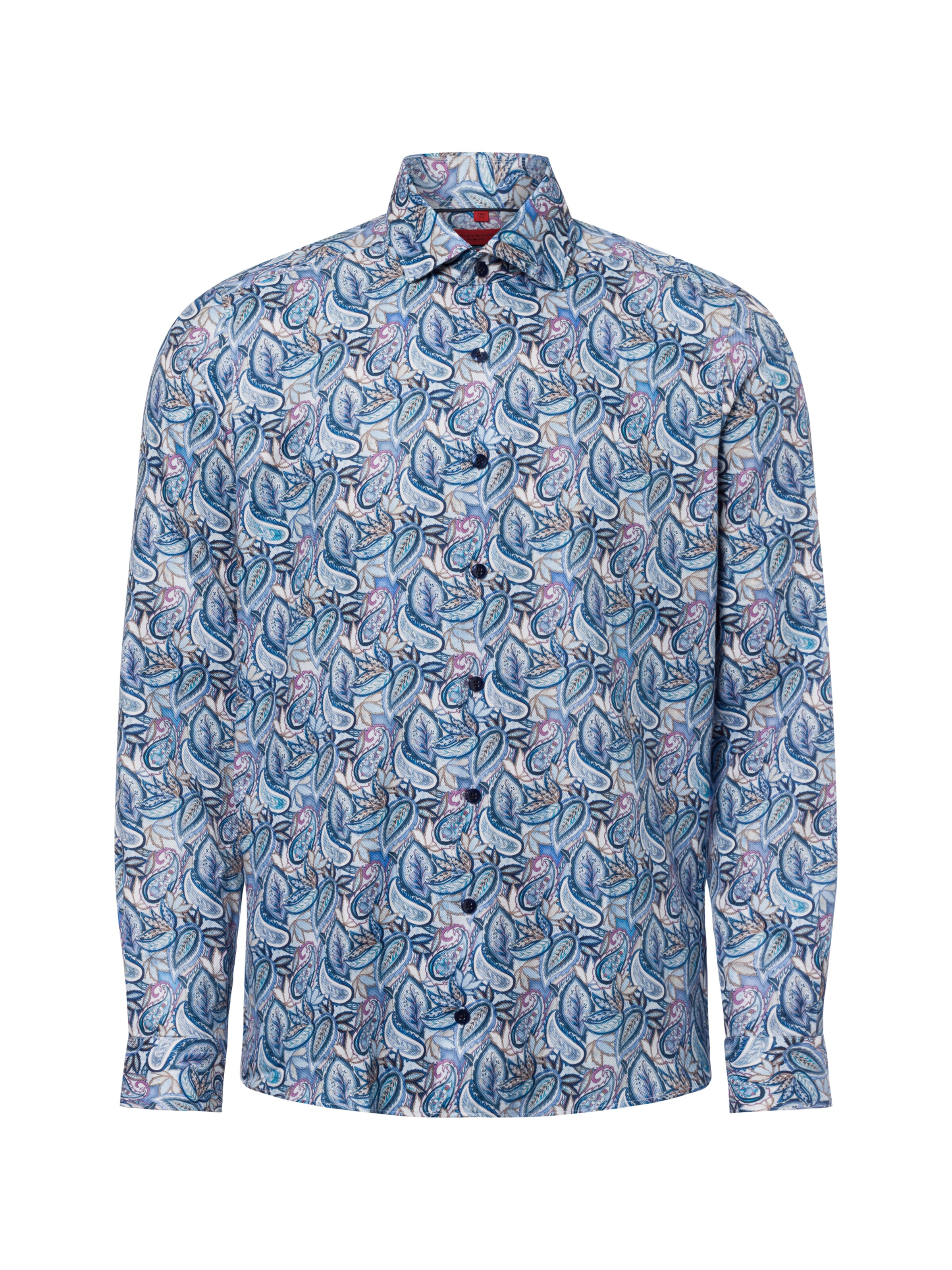 Finshley & Harding Businesshemd in Blau: Vorderseite