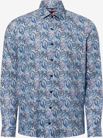 Finshley & Harding Businesshemd in Blau: Vorderseite