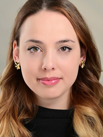 Akzent Earrings '"Ebby" aus langlebigem Edelstahl, wasserfest' in Gold: front