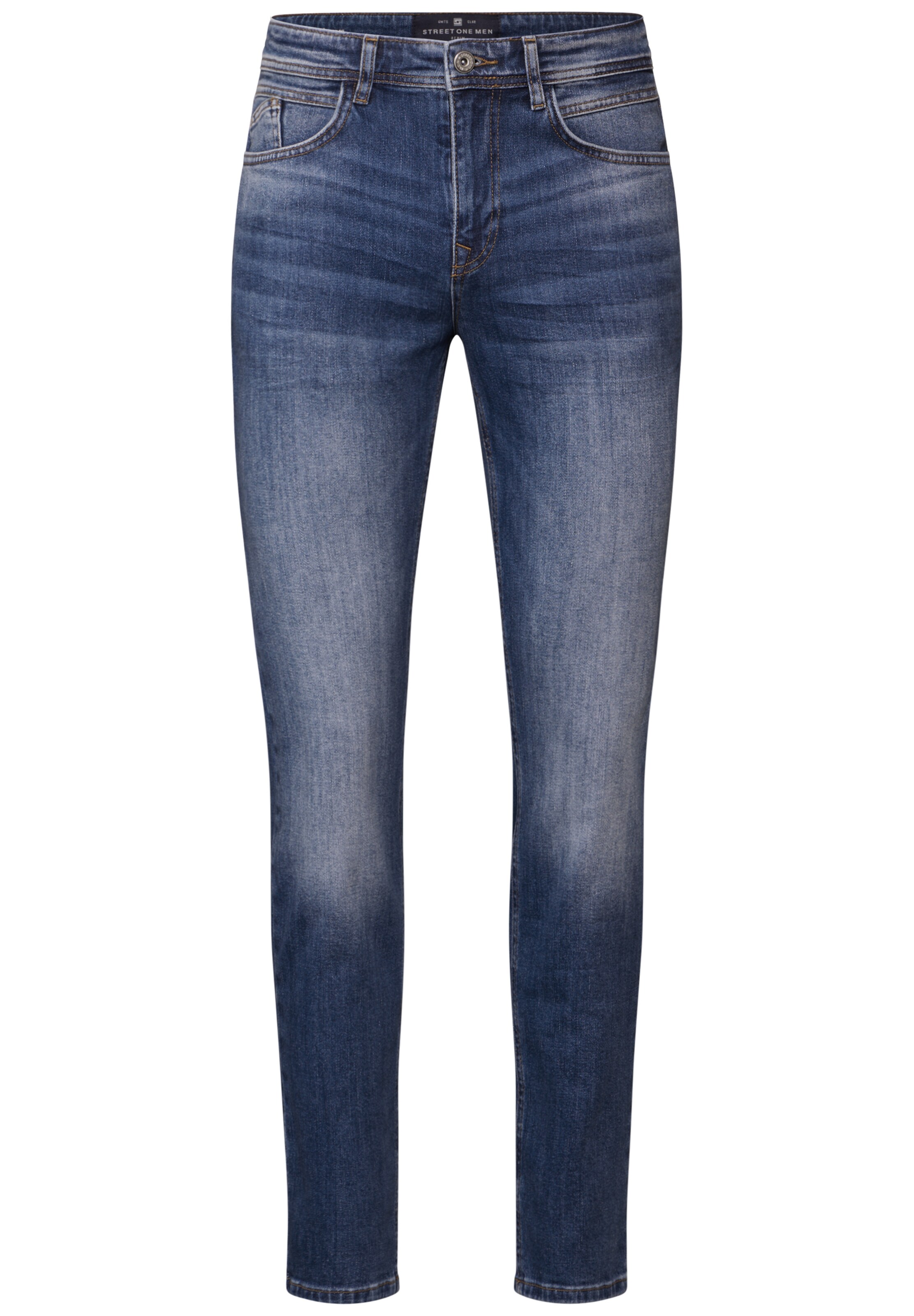 Street One MEN Slim fit Jeans in Blue: front