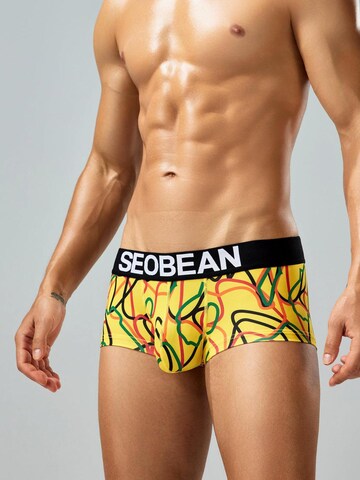 SEOBEAN Boxershorts 'Messy Lines' in Gelb