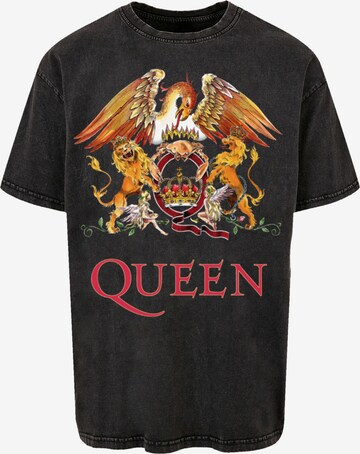 F4NT4STIC Shirt 'Queen Classic Crest' in Zwart: voorkant