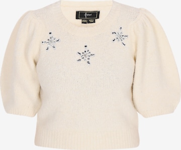 balta faina Megztinis: priekis