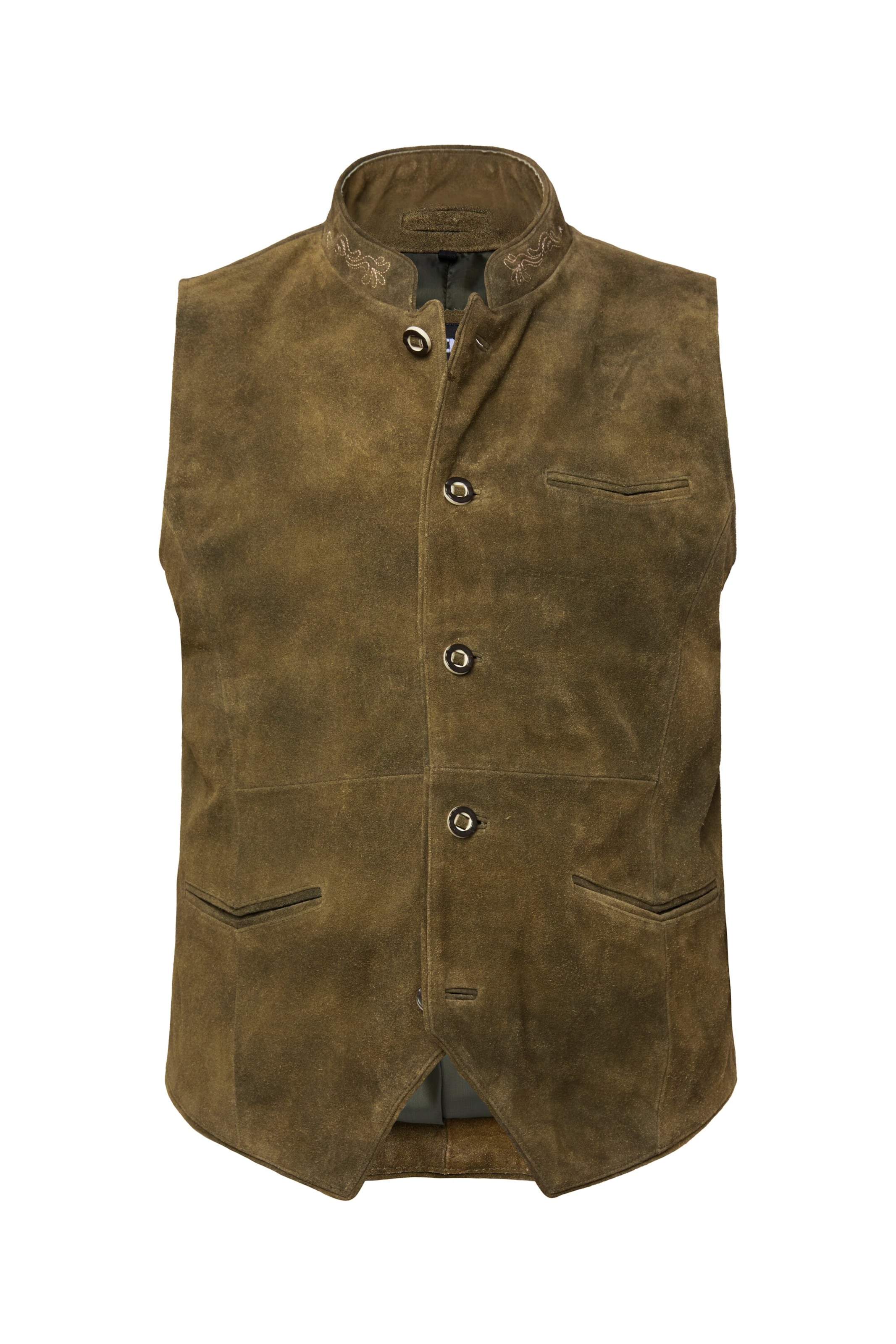 Men Plus Vest in Brown: front