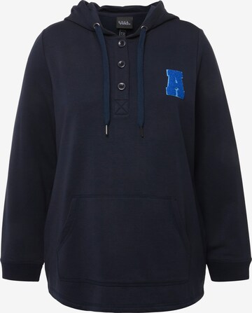 Sweat-shirt Ulla Popken en bleu : devant