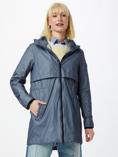 Colmar Parka in taubenblau / rot / schwarz: Frontalansicht