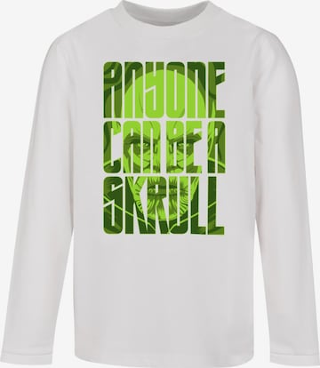 ABSOLUTE CULT Shirt 'Captain Marvel - Movie Anyone Can Be Skrull' in White: front
