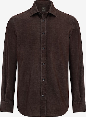 Chemise Boggi Milano en marron : devant