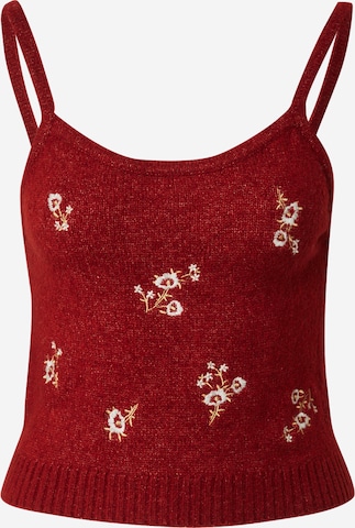 Abercrombie & Fitch Gebreid vest in Rood