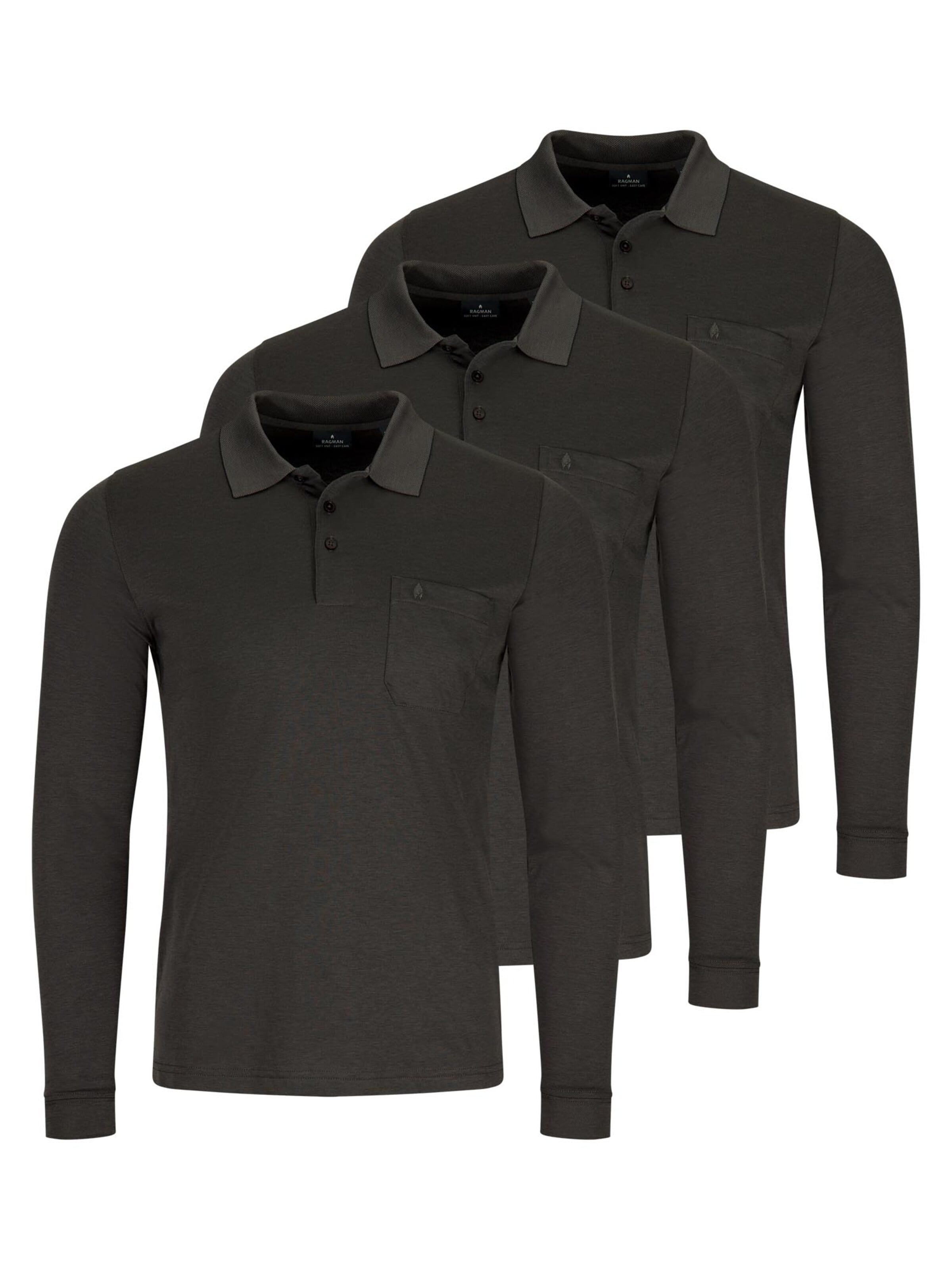 Ragman Shirt 'Basic'‌ in Grau: Vorderseite