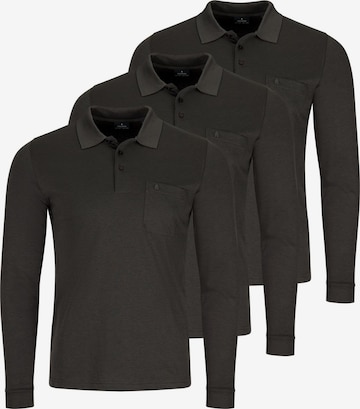 Ragman Shirt 'Basic' in Grau: Vorderseite
