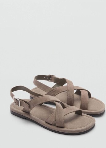 MANGO MAN Sandale 'Romana' in Braun