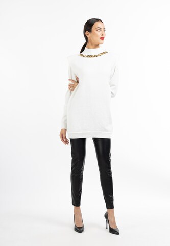 faina Knit dress in White