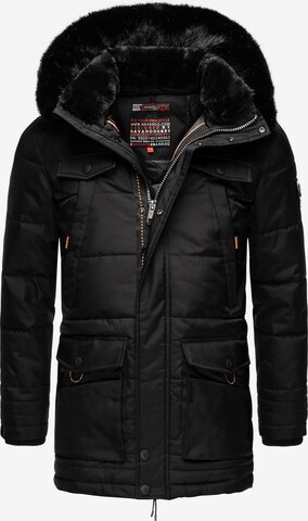 NAVAHOO Winter Jacket 'Luaan' in Black: front