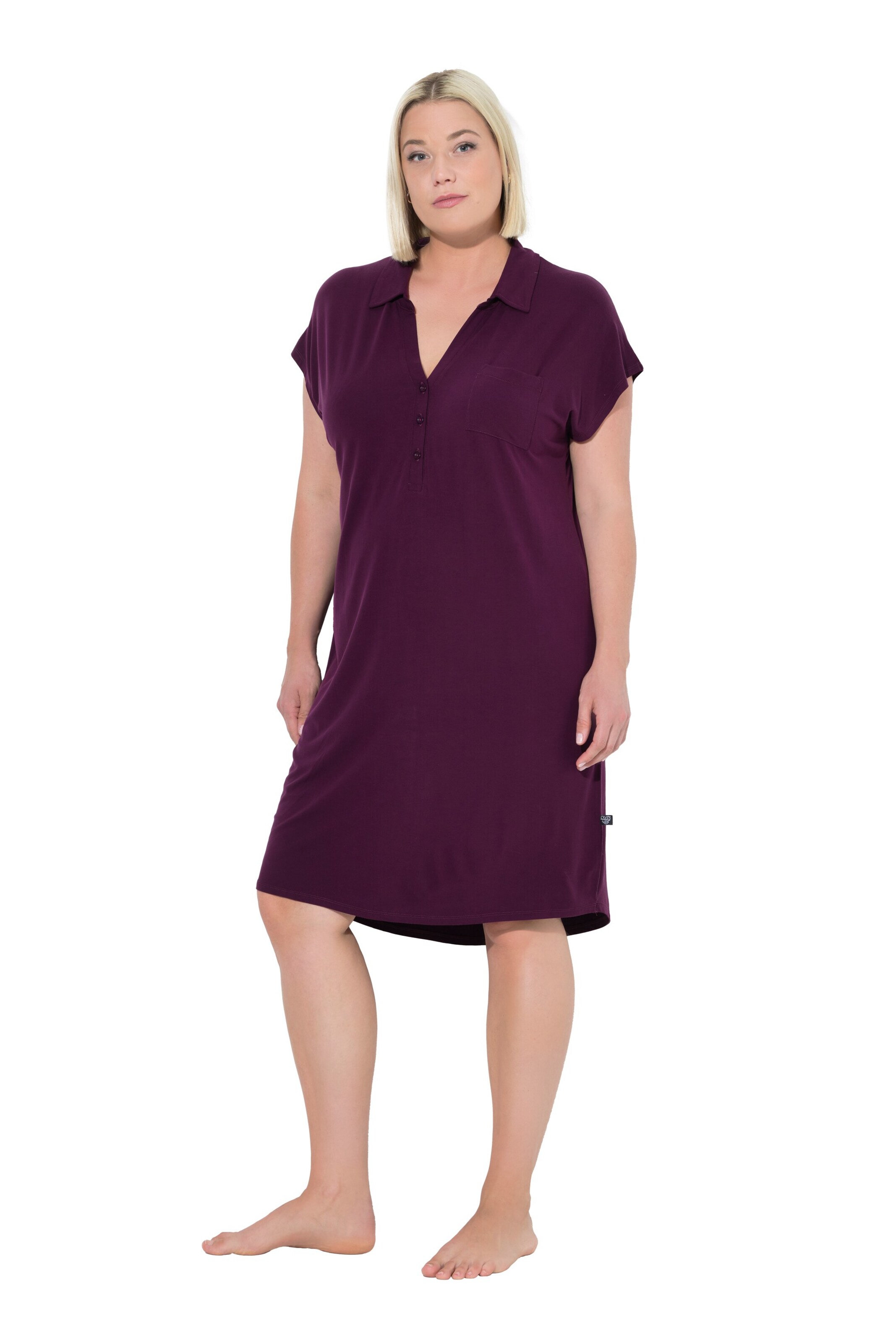 Chemise de nuit Ulla Popken en rouge : devant