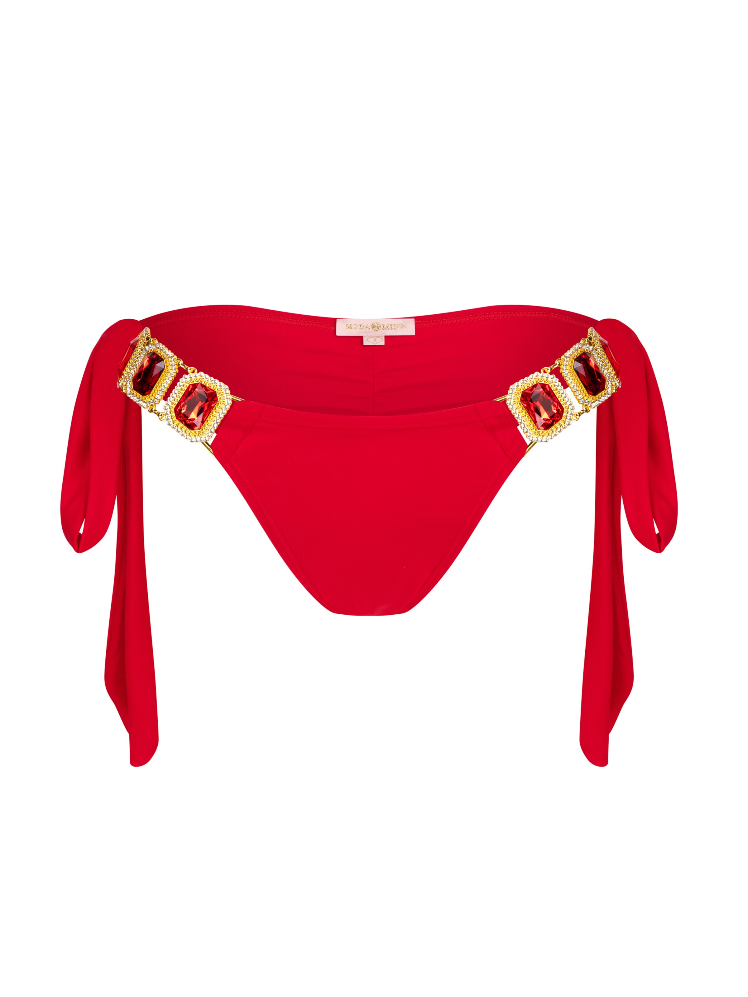 Moda Minx Bikinihose 'Boujee' in Rot: Vorderseite