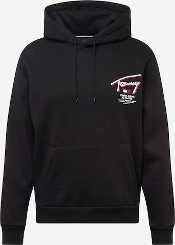 Tommy Jeans Sweatshirt in Black: front